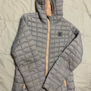 Reebok kids gray and pink lightweight coat